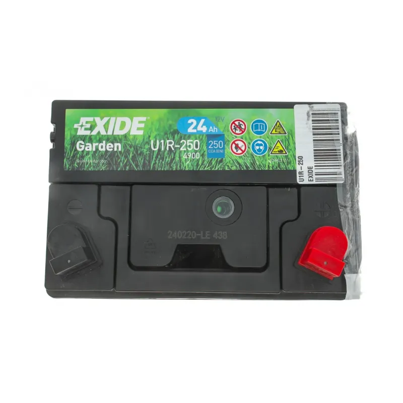 Акумуляторна батарея EXIDE U1R-250 24Ah/250A (197x132x186/+R) для садової техніки
