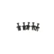 Кліпса (пістон) кріплення (к-кт 5шт) Audi/VW/Skoda/Seat/BMW (d=8mm/L=11mm)