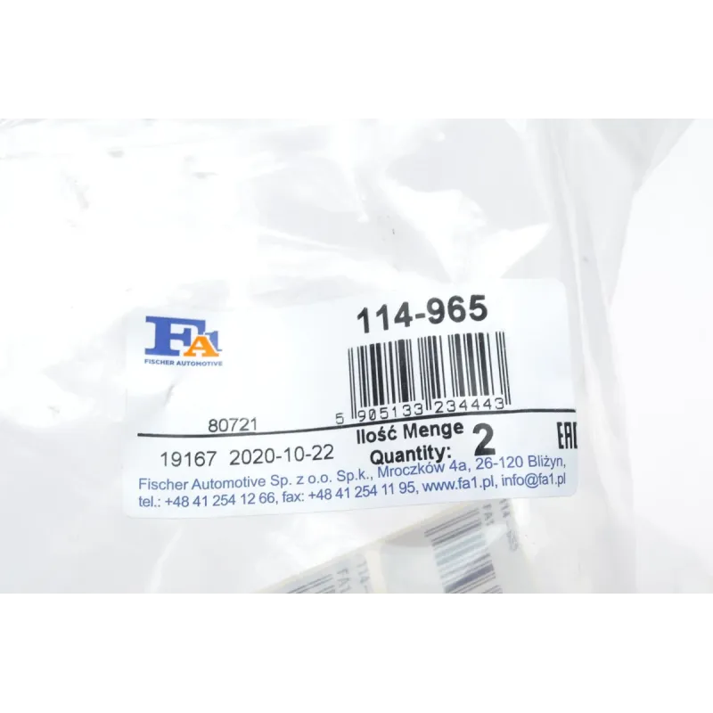 Хомут глушника передній FA1 114-965 для Volkswagen Golf IV 1999-2006 (65/69.5x125 мм)