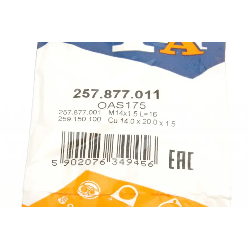 Болт зливу оливи + шайба Mazda 3/6/CX-3/CX-5/MX-5 11- (M14x1.5x16)