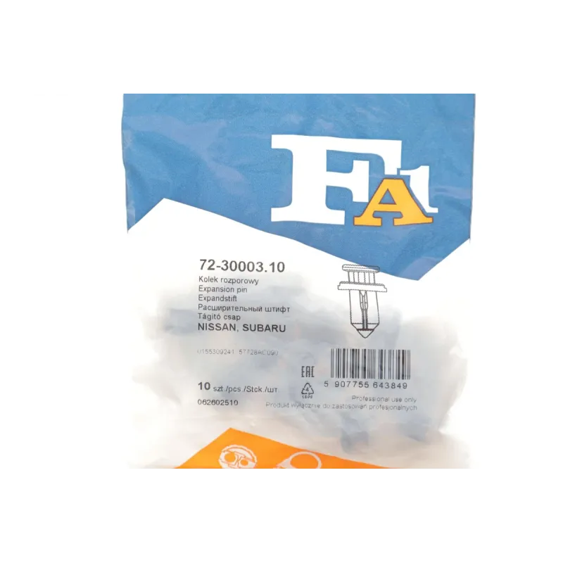 Кліпса кріплення обшивки FA1 72-30003.10 (10 шт) для Nissan Qashqai J10/J11, X-Trail T31/T32, діаметр 17.8 мм