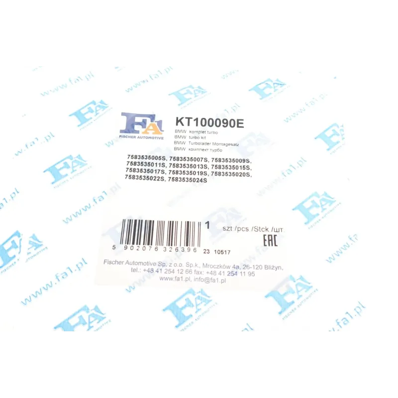Комплект прокладок турбіни FA1 KT100090E для BMW X3 E83 M57 D30 3.0 d