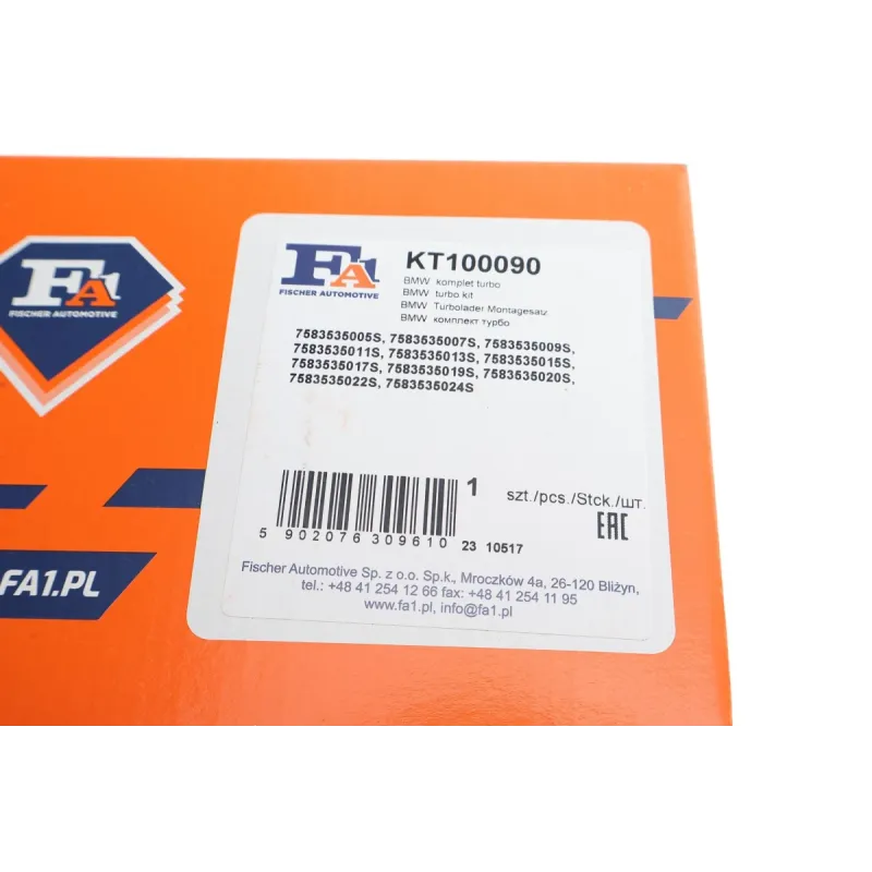 Комплект прокладок турбіни FA1 KT100090 для BMW X3 E83 2004-2008 M57 D30