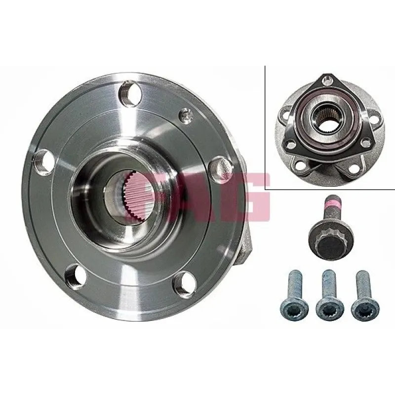 Підшипник маточини передній FAG 713 6109 90 для Volkswagen Caddy III 2003-2015, Golf V/VI 2003-2014 (3 болти, Ø 136.4 мм, з кільцем ABS)