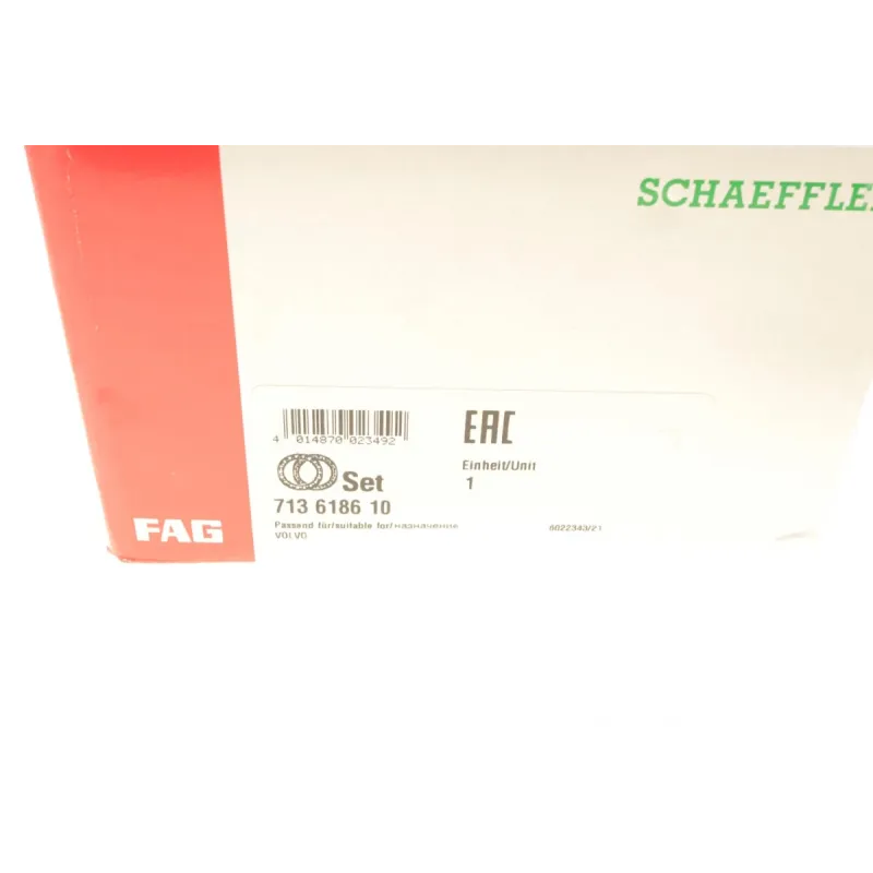 Підшипник маточини передній FAG 713 6186 10 для Volvo XC90 2002-2014, 135.7 мм
