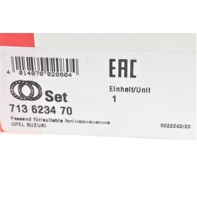 Підшипник маточини передній FAG 713623470 для Opel Agila, Suzuki Swift, Ignis з ABS