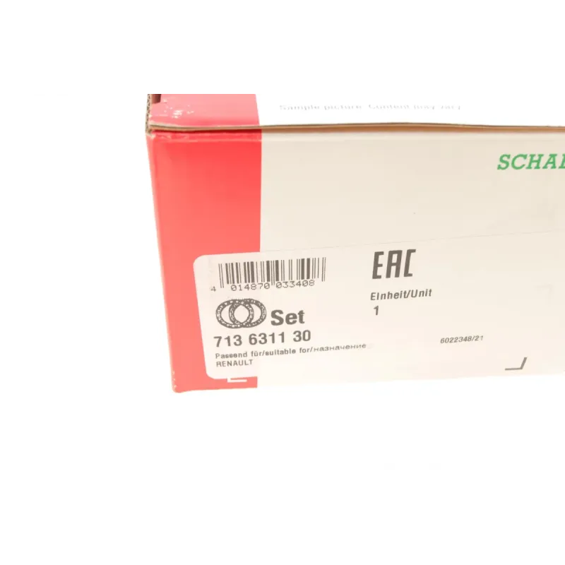 Підшипник маточини задній FAG 713 6311 30 для Renault ZOE, Kaptur, Duster, 62x48x29.9 мм