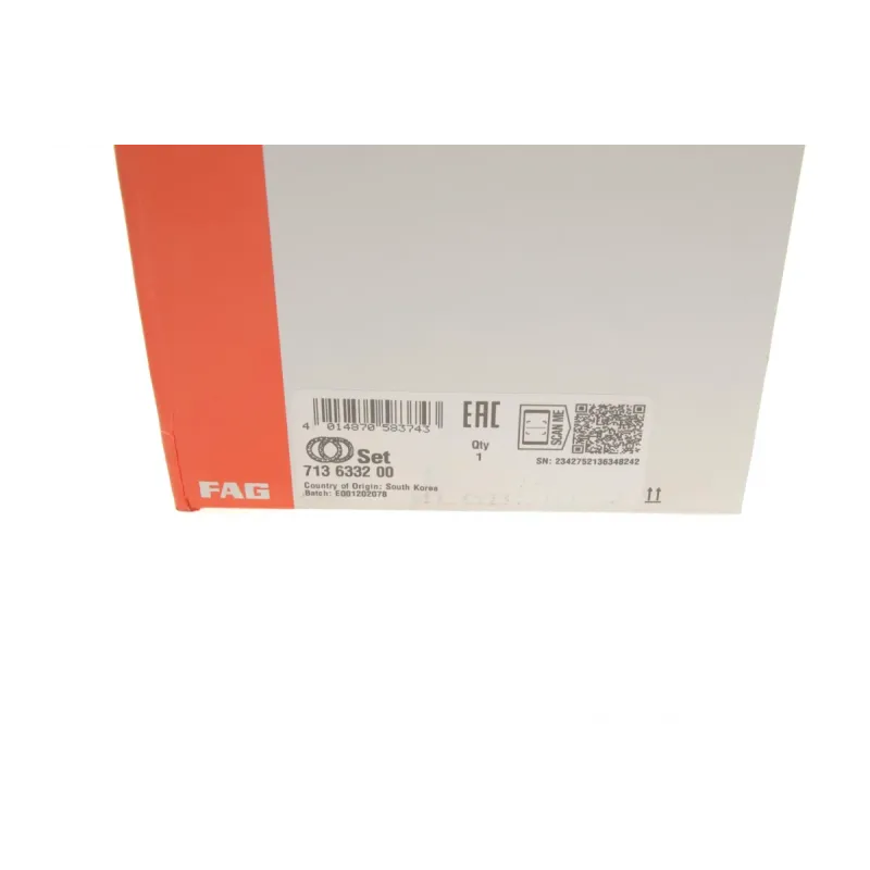 Підшипник маточини передній FAG 713 6332 00 для Nissan Qashqai J11, X-Trail T32, 85x68.5x47.2 мм