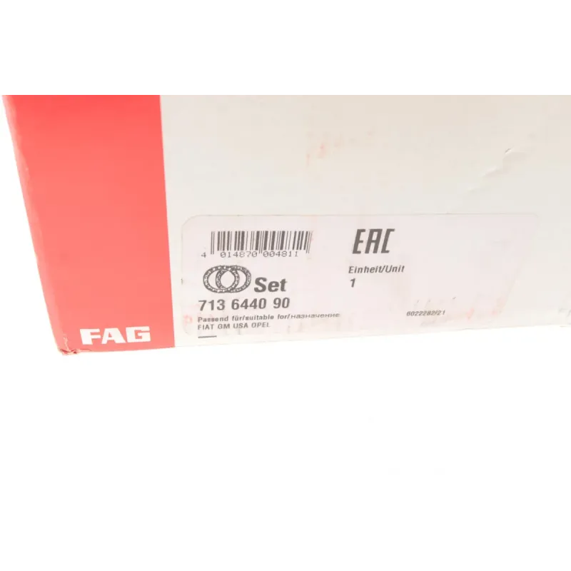 Підшипник маточини передній FAG 713644090 для Opel Signum/Vectra C 1.8-3.2 V6 02- (+ABS), Ø137 мм