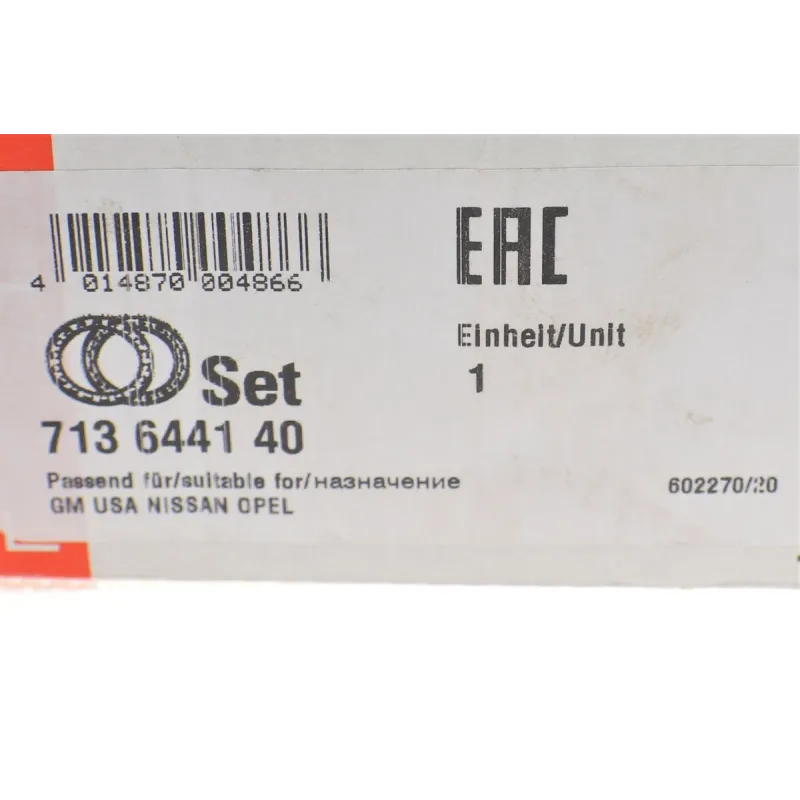Підшипник маточини задній FAG 713644140 для Renault Trafic II, Nissan Primastar, Opel Vivaro