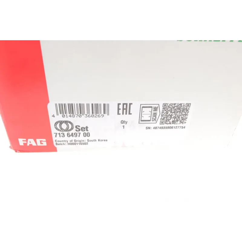 Підшипник маточини передній FAG 713649700 для BMW X5 E70/X6 E71 2007-2013, 97.8 мм