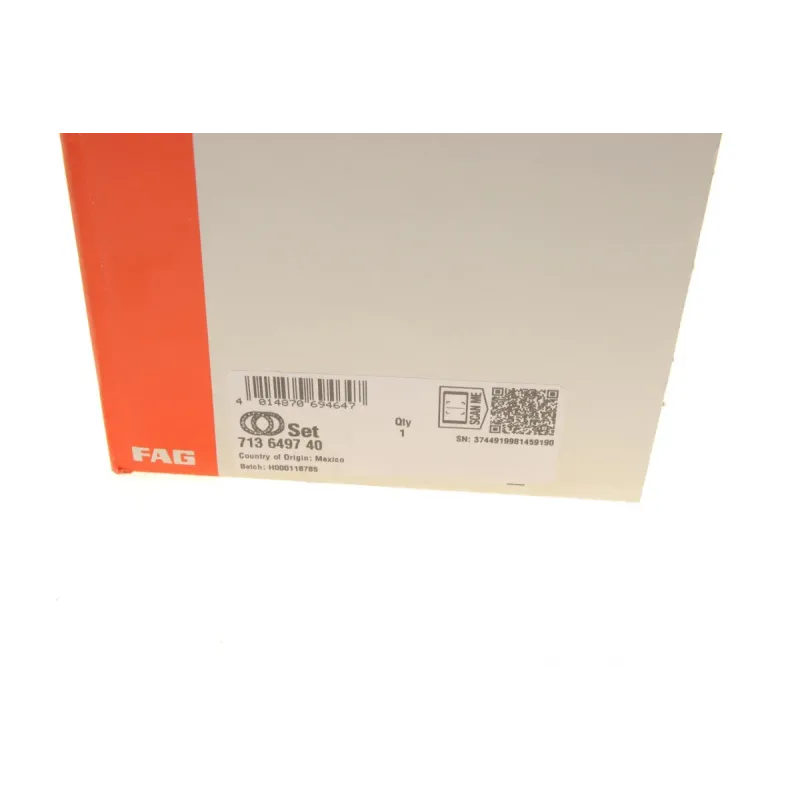 Підшипник маточини передній FAG 713 6497 40 для BMW X5 G05/X6 G06, з кільцем ABS, 67x51.7 мм