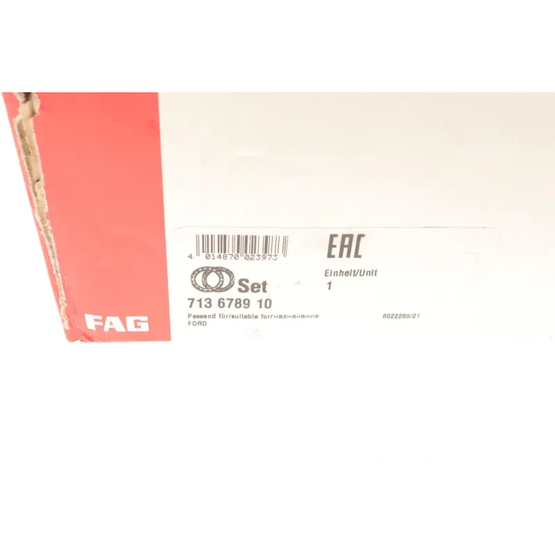 Підшипник маточини передній FAG 713678910 для Ford Transit 2006-, d=49 мм, підвищене навантаження