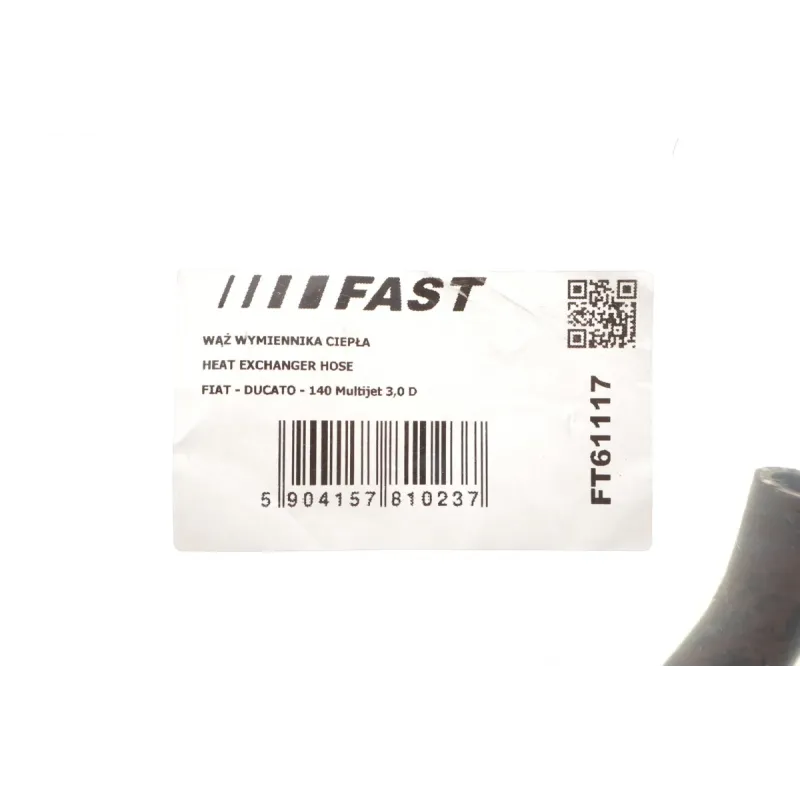 Патрубок радіатора FAST FT61117 для Fiat Ducato 3.0 D Multijet, Citroen Jumper 2006-
