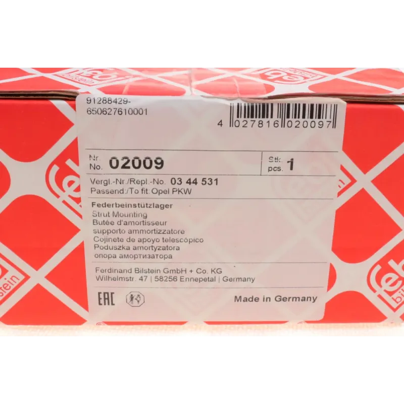 Подушка амортизатора переднього FEBI BILSTEIN 02009 для Opel Astra F 1991-2001
