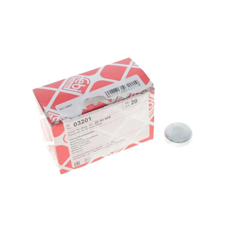 Заглушка блоку циліндрів FEBI BILSTEIN 03201 для Audi 80/90/100, Opel Astra F/Vectra A (d=26мм)
