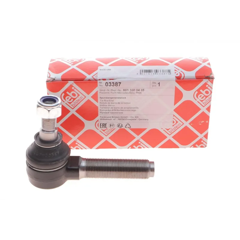 Наконечник рульової тяги лівий FEBI BILSTEIN 03387 для Mercedes-Benz T1 207D 2.4 1977-1989, передня вісь, M14x1.5, конус 18мм
