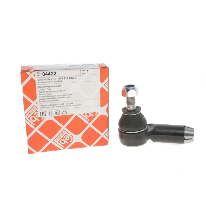 Наконечник рульової тяги правий FEBI BILSTEIN 04422 для Audi 100/A6 (C3/C4) 1982-1997, M12x1.5