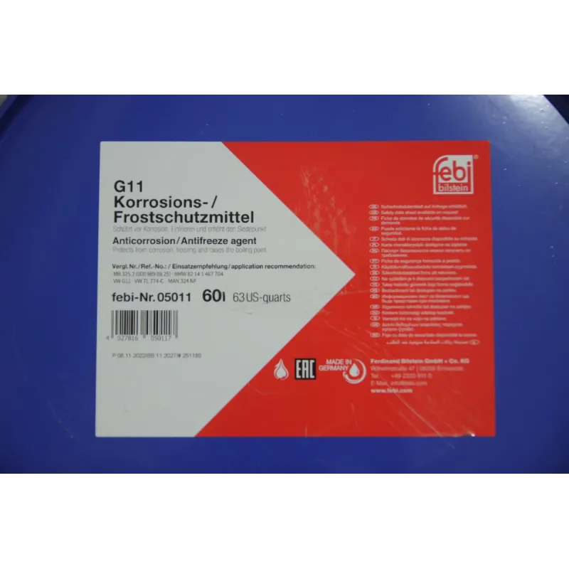 Антифриз (синій) G11 (60L) (MB325.0/325.2) (Концентрат)