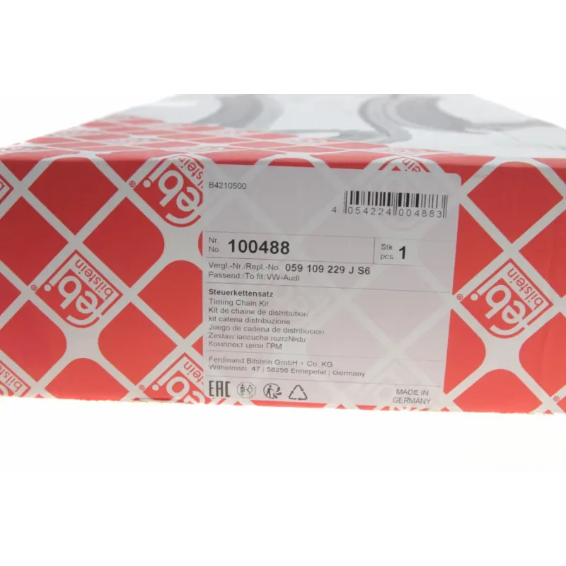 Комплект ланцюга ГРМ FEBI BILSTEIN 100488 для Audi A4/A6/A8/Q7, VW Touareg 2.7D/3.0D 2003-2011 (ланцюг + елементи, симплекс)