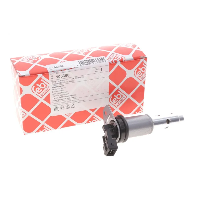 Клапан регулювання фаз газорозподілу FEBI BILSTEIN 103360 для BMW 3 (E90)/5 (E60)/7 (E65) 06-17, вихідна сторона, з ущільнювальними кільцями