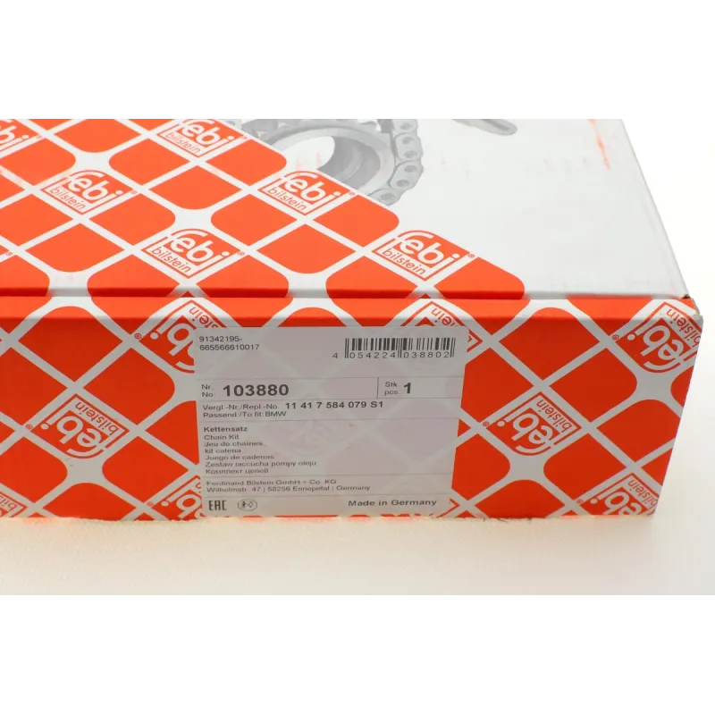 Комплект ланцюга приводу масляного насосу FEBI BILSTEIN 103880 для BMW 3 (E90/E91/E92/E93/F30/F31) X6 (E71) 3.0i N54