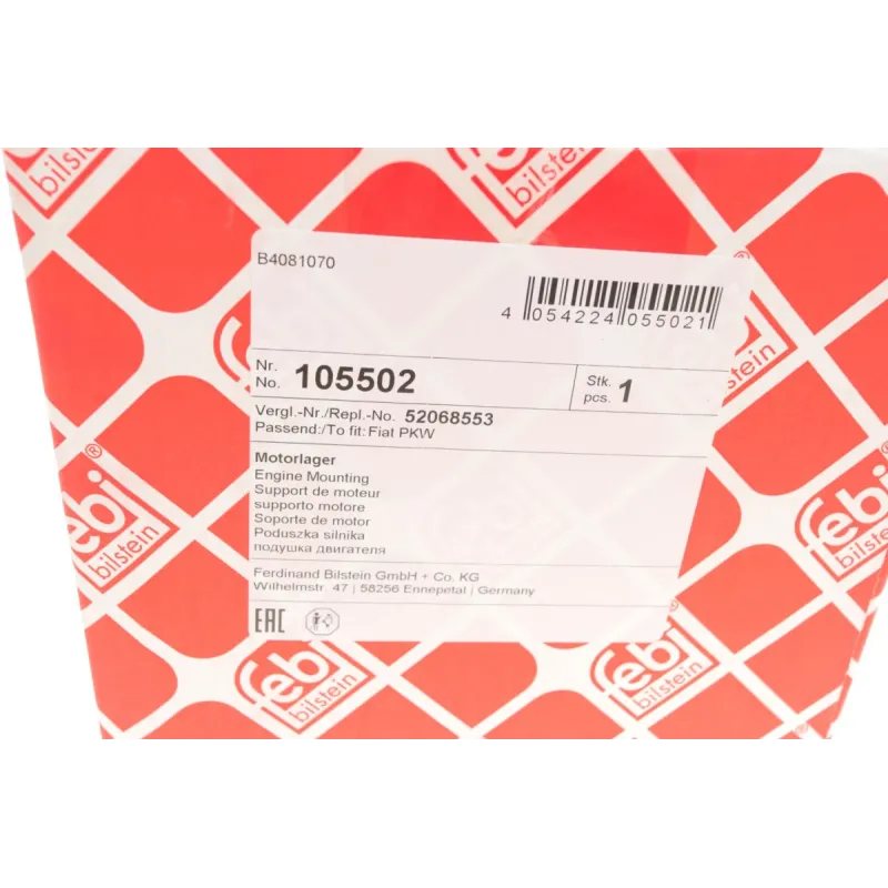 Подушка двигуна FEBI BILSTEIN 105502 для Jeep Renegade, Fiat 500 2.4 2014-