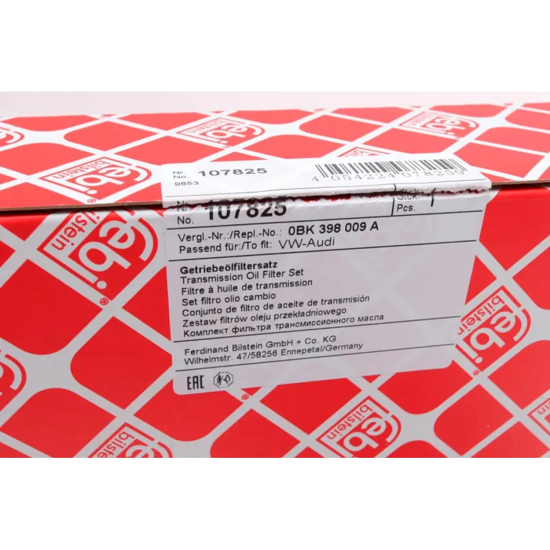 Фільтр АКПП FEBI BILSTEIN 107825 для Audi A4 B8 2.0TFSI 2008-2016, A6 C7 2.0/3.0TFSI/3.0TDI 2011-2018 (сітчастий, 485x323x46 мм)