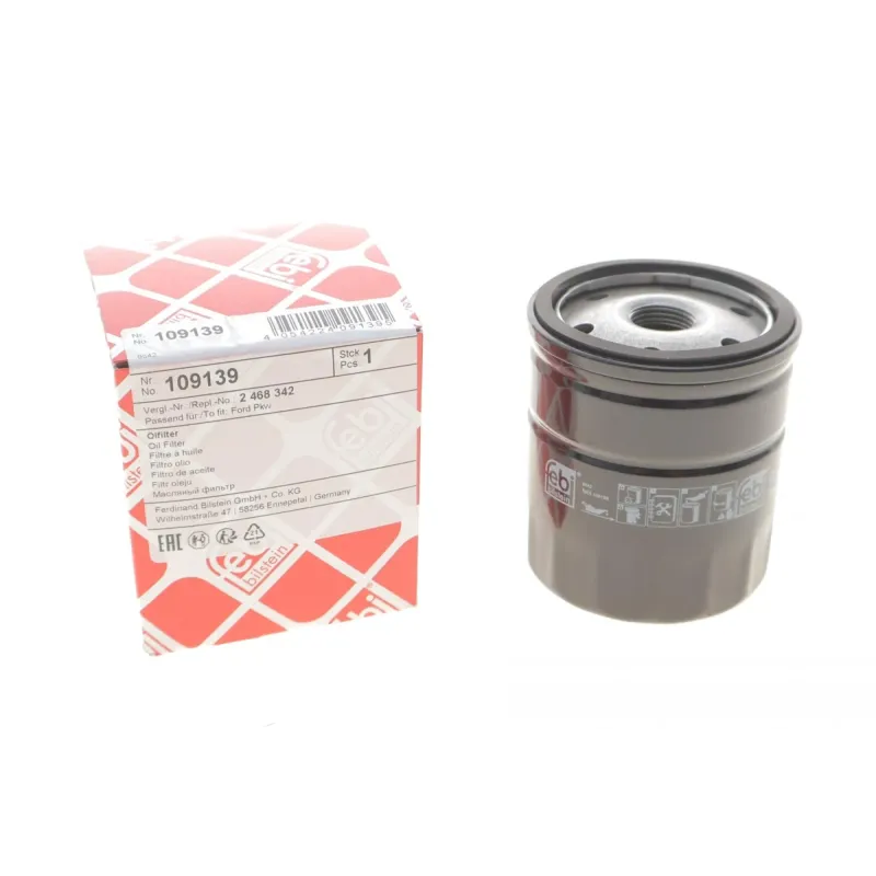Фільтр масляний FEBI BILSTEIN 109139 для Ford Maverick, Transit, Mustang, Mazda 3, 5, 6, Saab, 77 мм