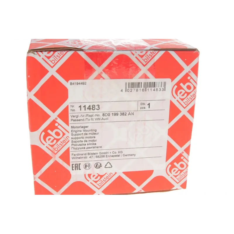 Подушка двигуна права FEBI BILSTEIN 11483 для VW Passat B5 1996-2005, Audi A4 B5 1994-2001