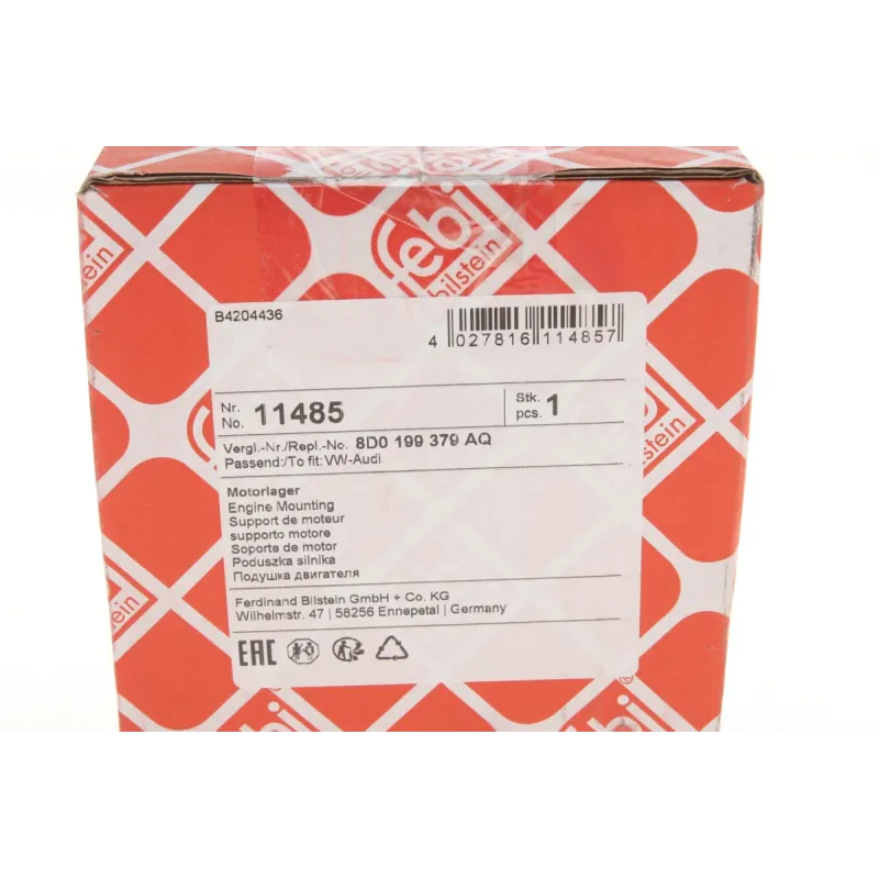 Подушка двигуна ліва FEBI BILSTEIN 11485 для Audi A4 B5, A6 C5 1994-2005