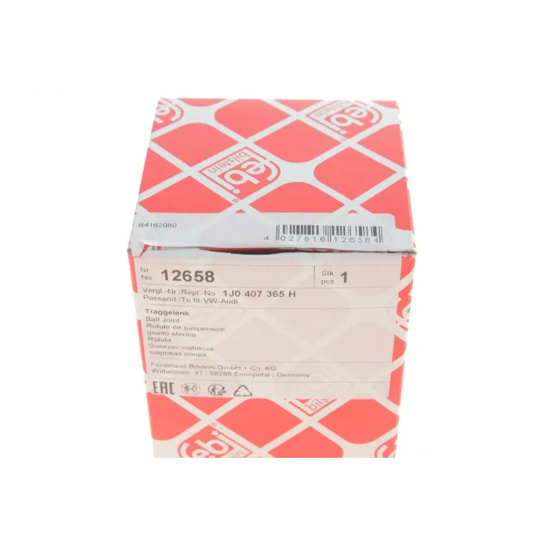 Опора кульова FEBI BILSTEIN 12658 передня/знизу для Audi A3, VW Golf IV, Seat Leon, Skoda Octavia, розмір конуса 15 мм