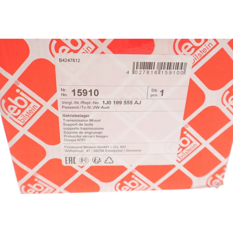 Подушка КПП Audi A3/Skoda Octavia/VW Bora/Golf IV 1.4-2.0/1.9TDI 97-10 (L)