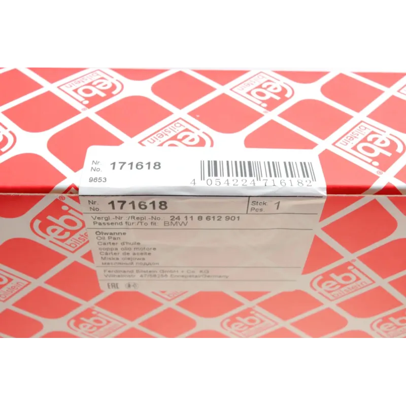 Оливозбірник FEBI BILSTEIN 171618 для BMW 3 (F30) / 5 (F10) / 7 (F01) N47/N20/N55/N57, 486x285x54 мм