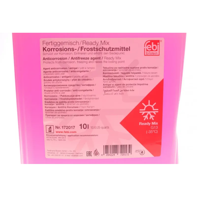 Антифриз (фіолетовий) Readymix G13 (-35°C готовий до застосування) (10 л)