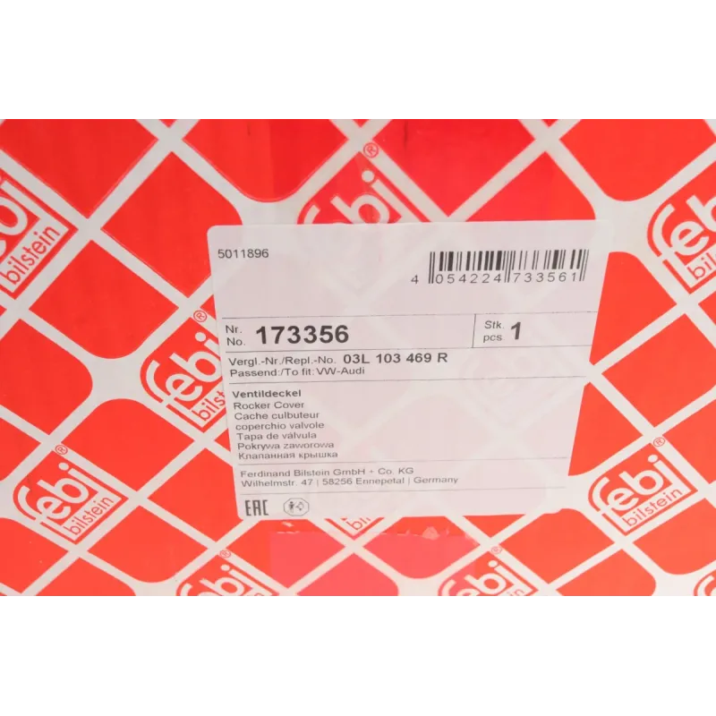 Кришка клапанів FEBI BILSTEIN 173356 для Volkswagen Caddy 1.6/2.0TDI 2010- (з прокладкою)