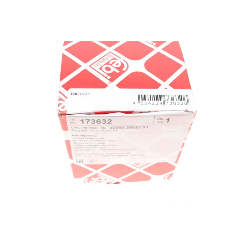 Підшипник маточини передній FEBI BILSTEIN 173632 для Citroen C1, Peugeot 107, Toyota Aygo (з ABS)