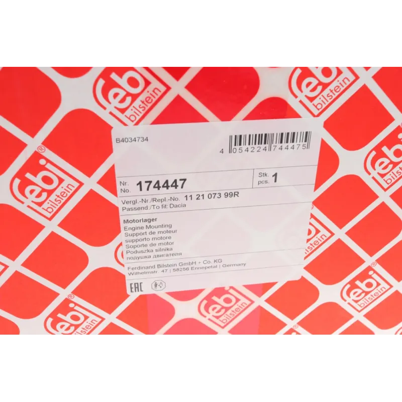 Подушка двигуна права FEBI BILSTEIN 174447 для Dacia Duster 1.5 dCi 2010-