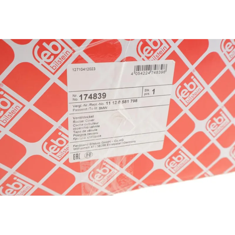 Кришка клапанів FEBI BILSTEIN 174839 для BMW 3 (F30/F80), 5 (F10/G30/F90), 7 (G11/G12) B47 D20