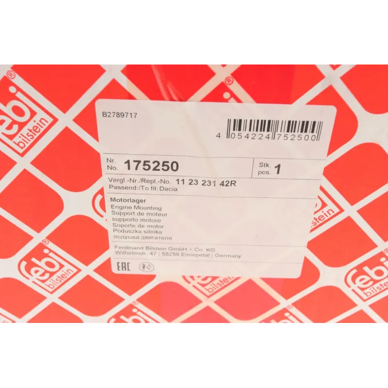 Подушка двигуна права FEBI BILSTEIN 175250 для Dacia Logan/Sandero 1.2 2006-