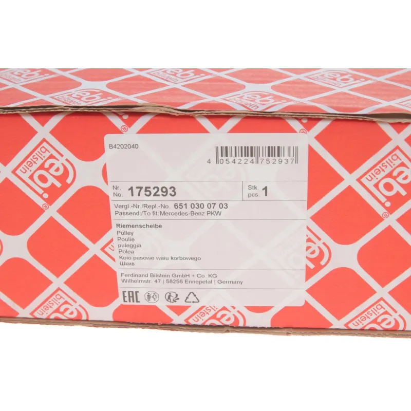 Шків колінвалу FEBI BILSTEIN 175293 для Mercedes-Benz Sprinter 906 (OM651) 6PK