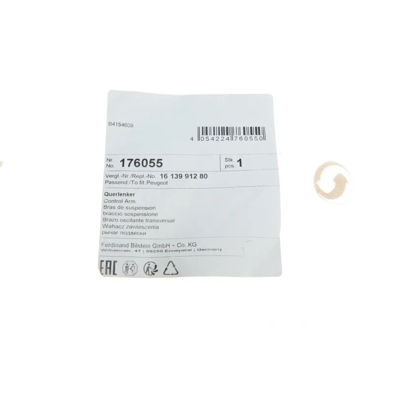 Важіль передній лівий FEBI BILSTEIN 176055 для Citroen C2 (JM_) 2003-2012, 18 мм