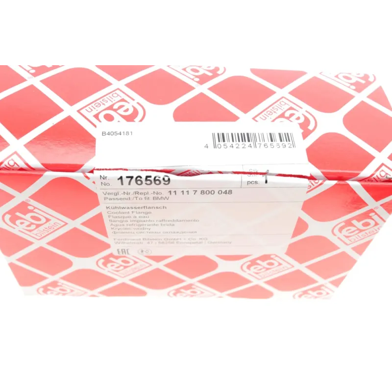 Фланець системи охолодження FEBI BILSTEIN 176569 для BMW 3 (E90/E91/E92/E93) 2005-2013, 1 (E81/E82/E87/E88) 2003-2013