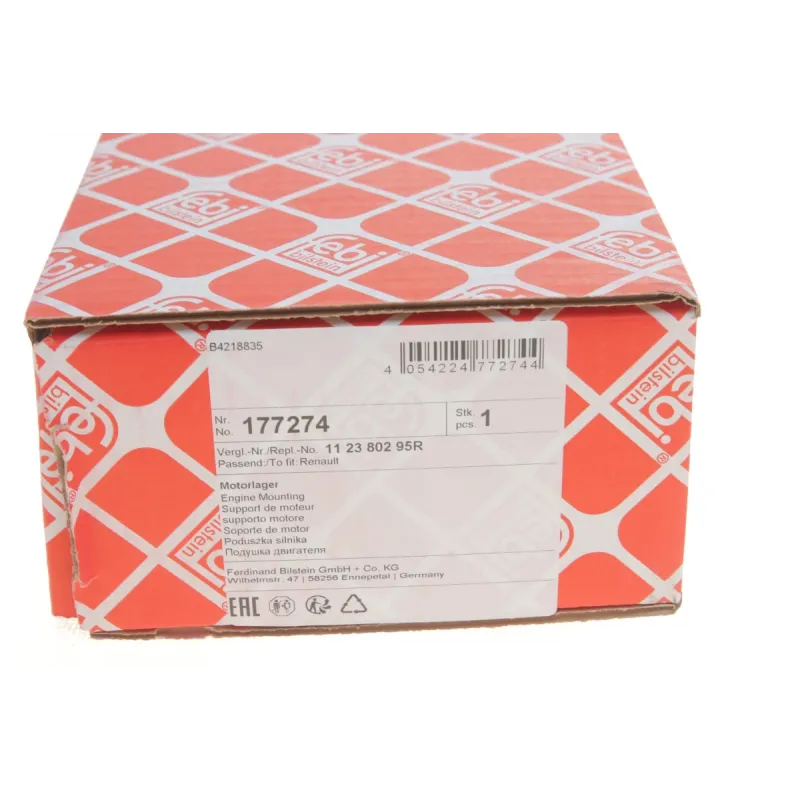 Подушка двигуна FEBI BILSTEIN 177274 (задня/нижня) для Renault Megane III 1.5 dCi 09-, Fluence