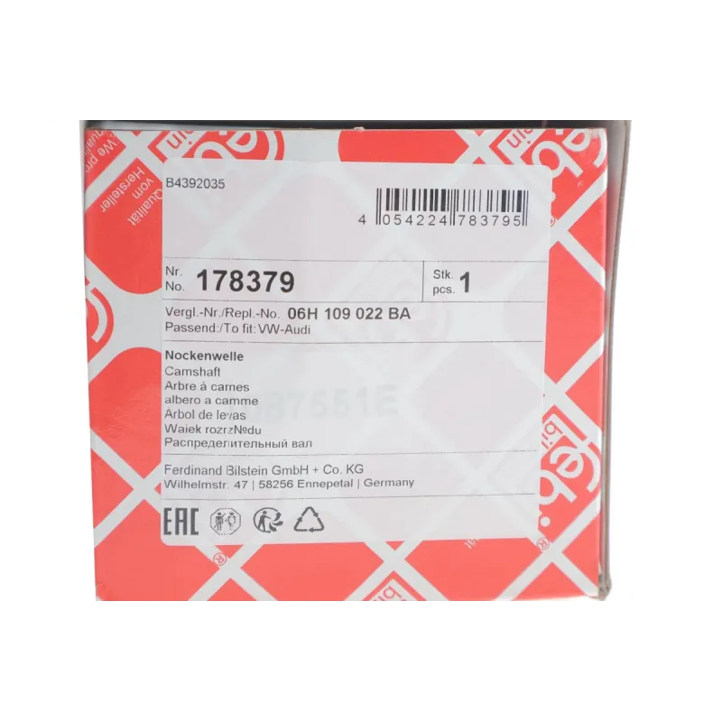 Розподільний вал FEBI BILSTEIN 178379 (вихідна сторона) для Audi A3, VW Golf VI, Passat 1.8 TSI