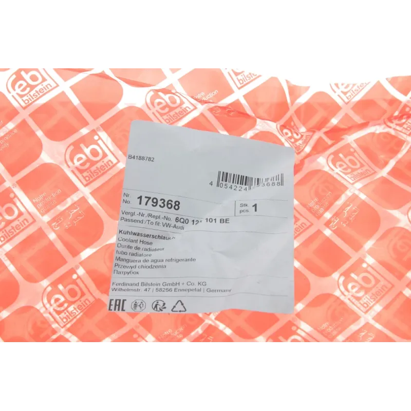 Патрубок радіатора FEBI BILSTEIN 179368 (верхній) для Skoda Fabia 1.2 64/70 к.с. 2003-2014, діаметр 40 мм
