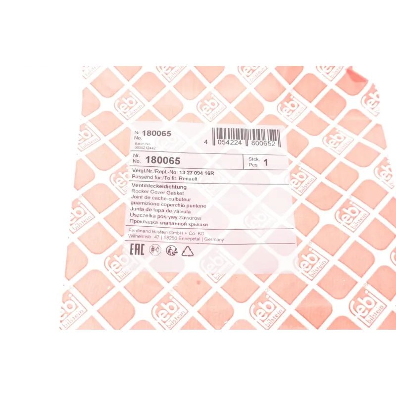 Прокладка кришки клапанів FEBI BILSTEIN 180065 для Renault Clio/Kangoo 1.2 TCe, Nissan Qashqai 1.2 DIG-T 2013-