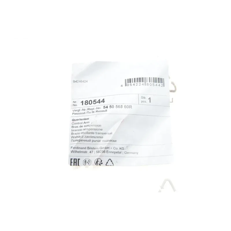 Важіль підвіски FEBI BILSTEIN 180544 передній нижній (L) Renault Megane IV/Scenic IV 2015-