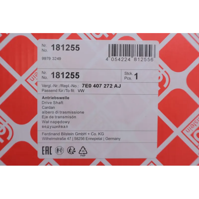 Піввісь (передня) VW T5 2.0 i/1.9 TDI 03-15 (R) (26x38x860)