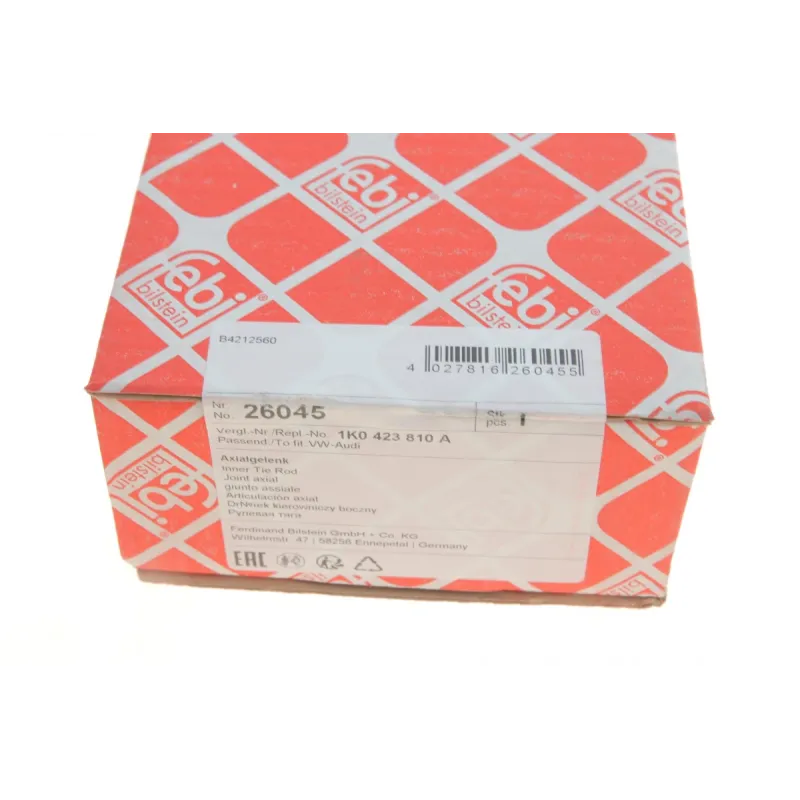Тяга рульова права FEBI BILSTEIN 26045 для Volkswagen Caddy 2003-, Audi A3 8P 2003-